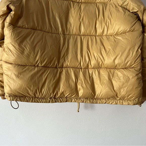 Abercrombie & Fitch Oversized Utility Puffer Jacket Light Brown - Picture 11 of 15